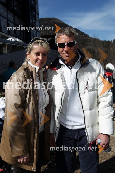 Amy Ferko in soprog dr. Robert Ferko, direktor Pekarne Blatnik51. pokal Vitranc, veleslalom in VIP dogajanje