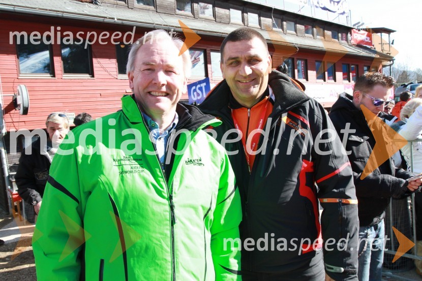 Gerhard Dörfler, deželni glavar avstrijske Koroške in Jure Žerjav, župan občine Kranjska gora51. pokal Vitranc, veleslalom in VIP dogajanje