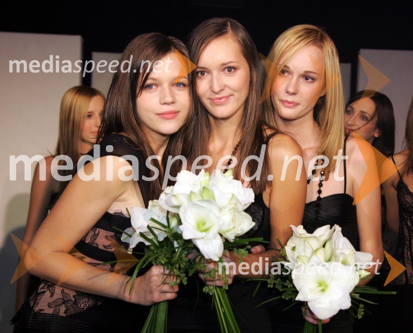 Suzana Blagojevič, 1. spremljevalka Supermodel Slovenije 2006, Lea Plut, zmagovalka Supermodel Slovenije 2006 in Nataša Miljevič, 2. spremljevalka Supermodel Slovenije 2006Supermodel Slovenije 2006