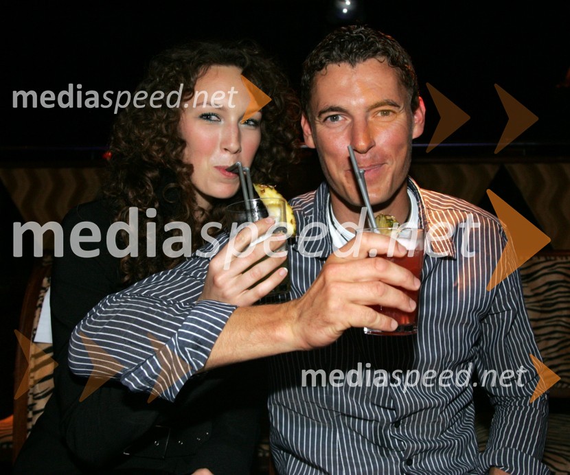 Vasilij Žbogar, jadralec s spremljevalko MajoSupermodel Slovenije 2006