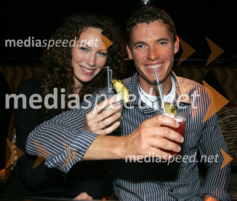 Vasilij Žbogar, jadralec s spremljevalko MajoSupermodel Slovenije 2006