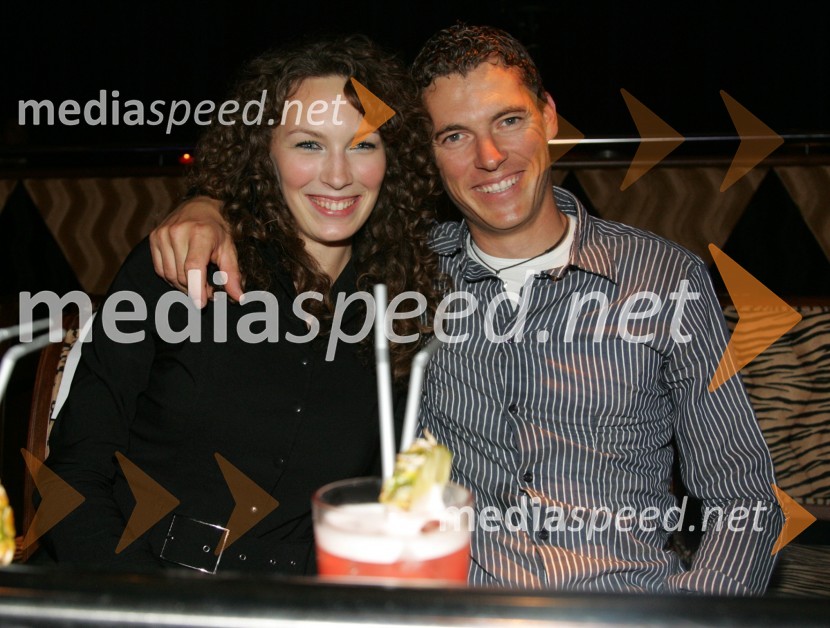 Vasilij Žbogar, jadralec s spremljevalko MajoSupermodel Slovenije 2006