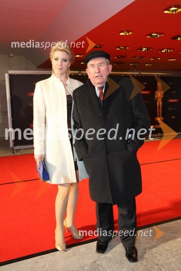 Hana, hči in Jurij Souček, igralecViktorji 2011, rdeča preproga in VIP dogajanje