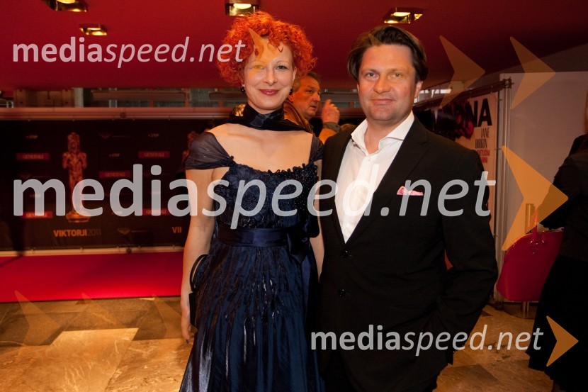 Mateja Štabuc, Vinag in Leo Ivanjko, lastnik družbe VinagViktorji 2011, rdeča preproga in VIP dogajanje
