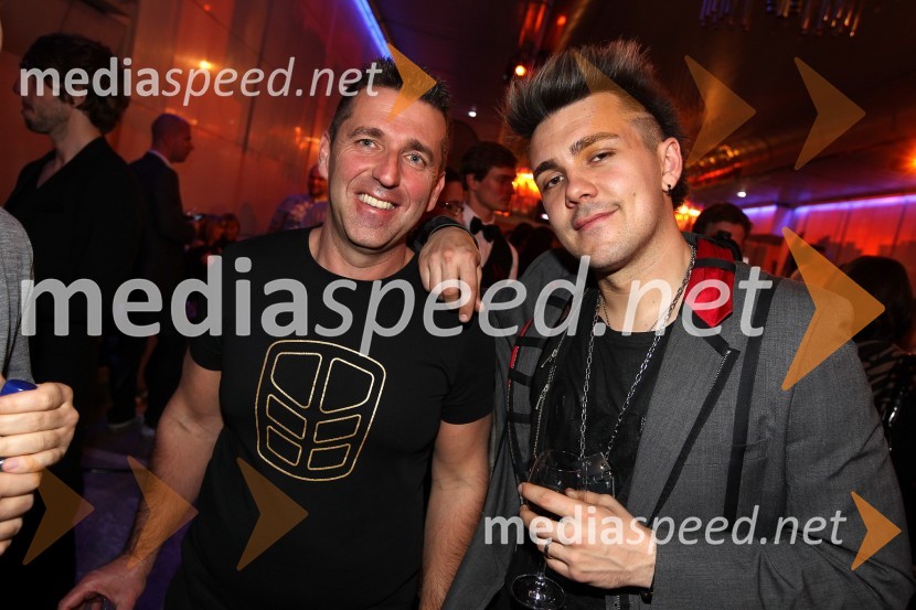 Aleš Čepin, podjetnik in Aleš Vovk-Raay, glasbenikViktorji 2011, rdeča preproga in VIP dogajanje