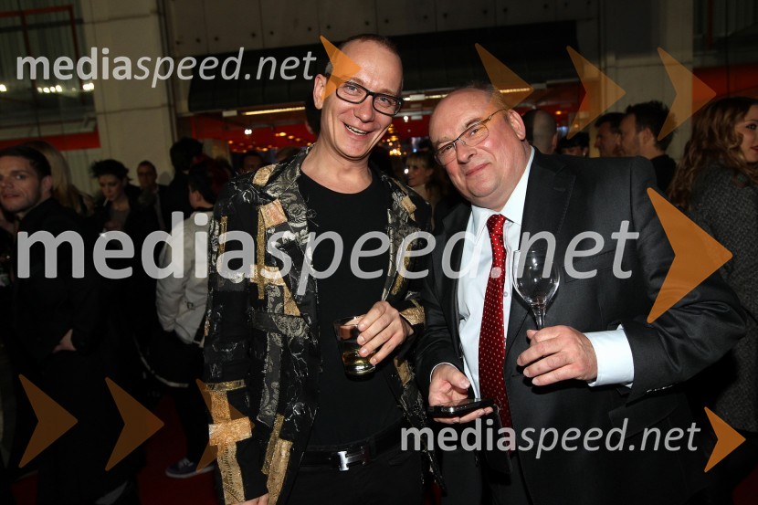 Uroš Smolej, igralec in Gojmir Lešnjak - GojcViktorji 2011, rdeča preproga in VIP dogajanje