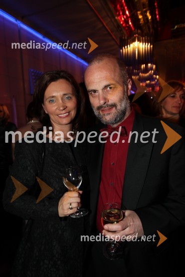 Suzana Žilič Fišer, generalna direktorica Zavoda Maribor 2012 - EPK in Janez Lombergar, direktor Televizije SlovenijaViktorji 2011, rdeča preproga in VIP dogajanje