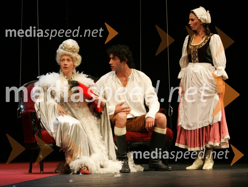 Barbara Vidovič, Dejan Pevčevič in Alenka Tetičkovič, igralci - spremljevalni program podelitve Borštnikovega prstanaBorštnikov prstan 2006, podelitev