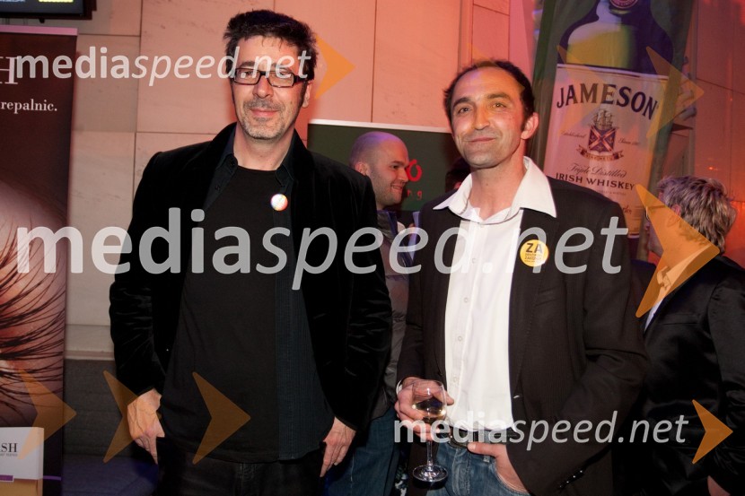 Franci Kek, politik in Vito Rožej, igralecViktorji 2011, rdeča preproga in VIP dogajanje