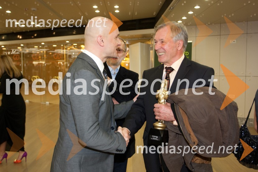 Branko Čakarmiš, programski direktor Pro Plusa in Mito trefaltViktorji 2011, rdeča preproga in VIP dogajanje