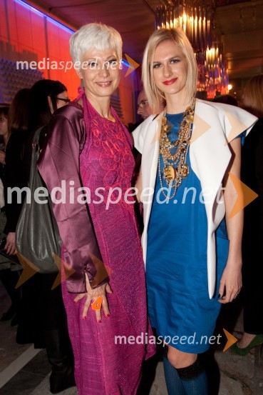 Barbara Drnač, novinarka in hčerka Tereza PoljaničViktorji 2011, rdeča preproga in VIP dogajanje