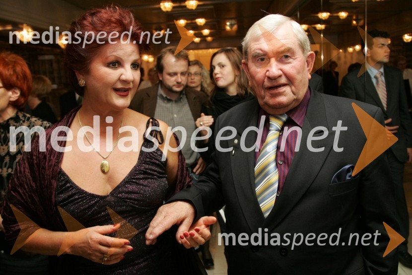 Milena Morača, operna pevka in Jurij Souček, igralecBorštnikov prstan 2006, podelitev