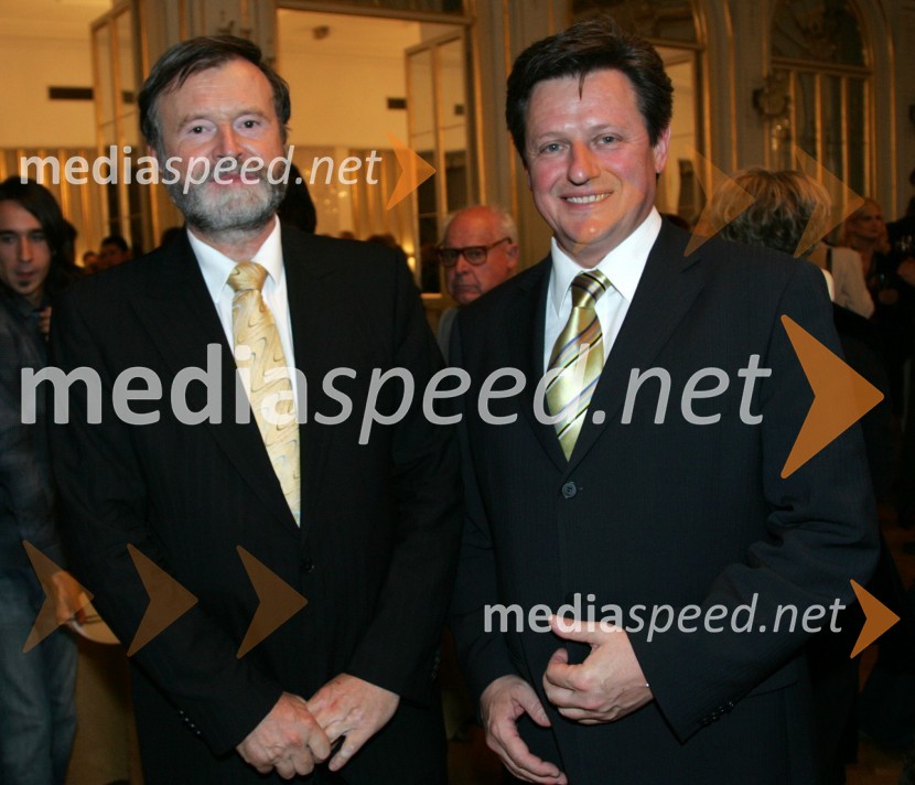 Dr. Ivan Rozman, rektor Univerze v Mariboru in Gregor Pivec, direktor Splošne bolnišnice MariborBorštnikov prstan 2006, podelitev