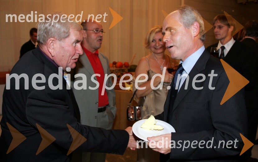 Jurij Souček, igralec in Milan Predan - Pipi, direktor ČZP VečerBorštnikov prstan 2006, podelitev