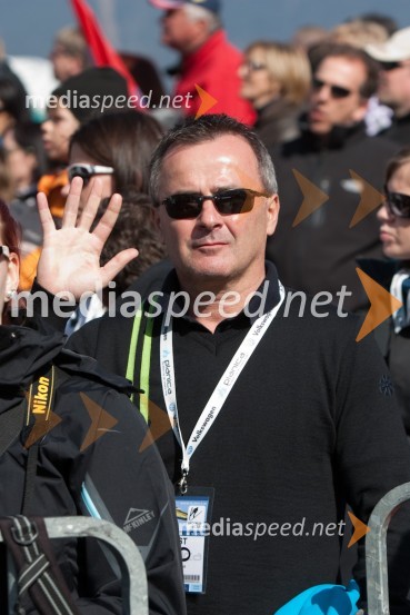 Primož Ulaga, nekdanji smučarski skakalecPlanica 2012, finale v smučarskih poletih, ekipna tekma