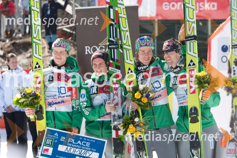 Ekipa NorveškePlanica 2012, finale v smučarskih poletih, ekipna tekma