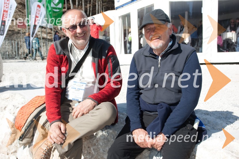 Mihael J. Toman, dekan biotehniške fakultete in Krešomir TurukPlanica 2012, finale v smučarskih poletih, ekipna tekma