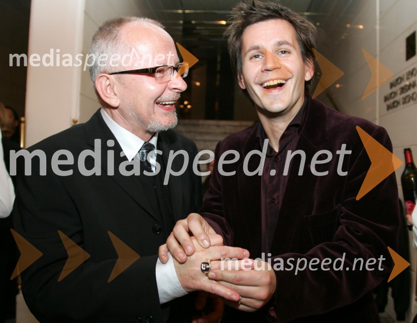 Peter Ternovšek, igralec - dobitnik Borštnikovega prstana 2006 in njegov sin Aljoša Ternovšek, igralecBorštnikov prstan 2006, podelitev