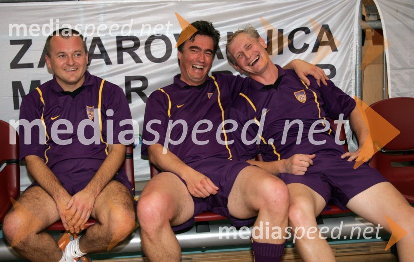 Franc Kangler, poslanec SLS, dr. Milan Zver, minister za šolstvo in šport in Ljubo Germič, poslanecNogometna tekma -  politiki : gospodarstveniki