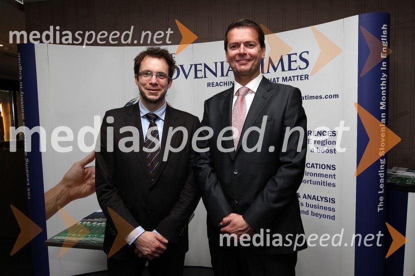 Matic Stergar, marketing The Slovenia Times in Tilen Majnardi, glavni urednik The Slovenia TimesZaključna prireditev Guest Star 2011 - Izbor tujih osebnosti leta