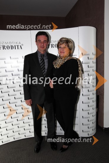 Iztok Zorin in Danica Zorin Mijošek, direktorica in ustanoviteljica podjetja Kozmetika AfroditaZaključna prireditev Guest Star 2011 - Izbor tujih osebnosti leta