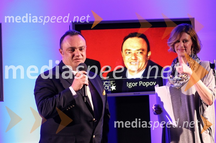 Igor Popov, veleposlanik Makedonije v Sloveniji in Hannah Mancini, pevkaZaključna prireditev Guest Star 2011 - Izbor tujih osebnosti leta