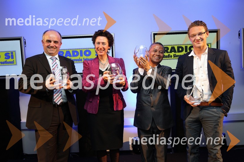 Klaus J. Holeczek, izvršni direktor Odelo Slovenija, Anunciada Fernandez de Cordova, veleposlanica Kraljevine Španije v Sloveniji, Joseph Rakotorahalahy, glasbenik in pripovedovalec zgodb in John Hughes, hokejist HDD Tilia OlimpijaZaključna prireditev Guest Star 2011 - Izbor tujih osebnosti leta