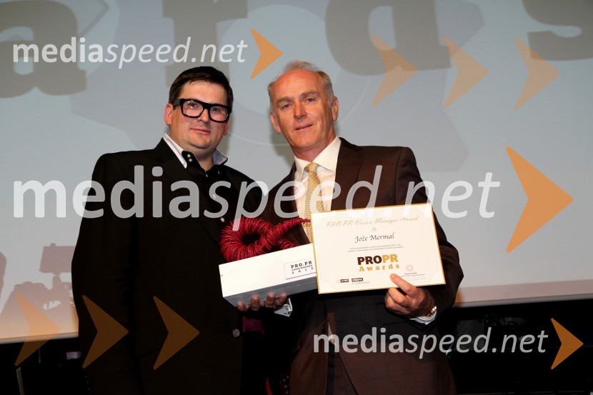 Danijel Koletić, Apriori Komunikacije in predsednik organizacijskega odbora mednarodne konference PRO.PR 2012 ter Jože Mermal, predsednik uprave BTC Ljubljana	10. PRO.PR konferenca, mednarodna konferenca za odnose z javnostmi