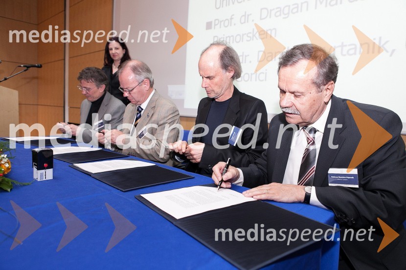 Prof. dr. Danijel Rebolj, rektor Univerze v Mariboru, prof. dr. Danilo Zavrtanik, rektor Univerze v Novi Gorici, prof. dr. Dragan Marušič, rektor Univerze na Primorskem in prof. dr. Radovan Stanislav Pejovnik, rektor Univerze v LjubljaniKultura kakovosti in prepoznavnost slovenskih univerz, Slovenska rektorska konferenca