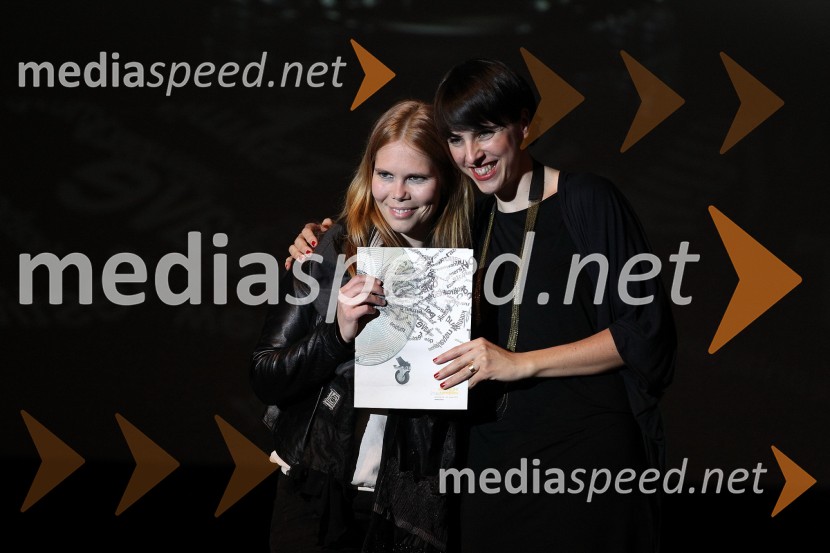 Klavdija Vidic, Simobil in Katja Petrin Dornik, kreativna direktorica LUNA\TBWASOF - Slovenski oglaševalski festival, podelitev priznanj in zaključna zabava