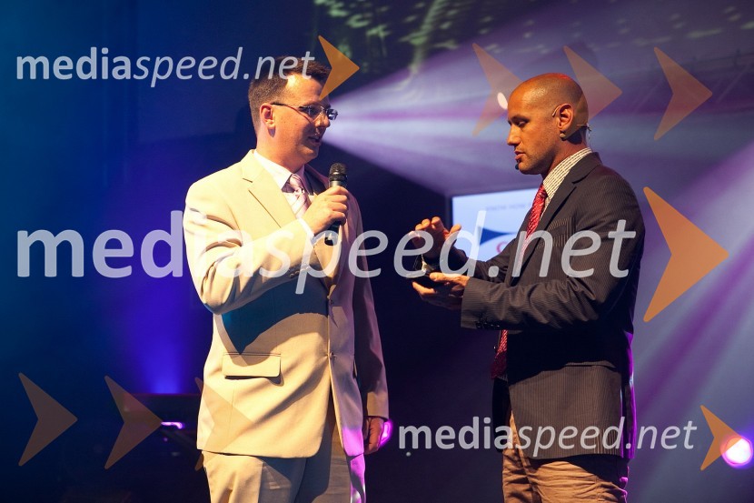 Peter Frantar, soustanovitelj podjetja Vorteks in Peter Poles, povezovalec programaKonferenca Podim 2012, 1. dan