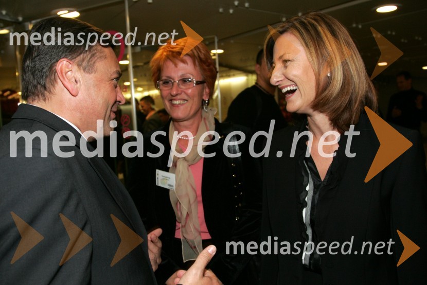 Zoran Janković, Ksenija Mravlje, Nova KBM in Manja Skernišak, članica uprave NKBM in nadzornega sveta Zavarovalnice MariborGazela 2006, finale