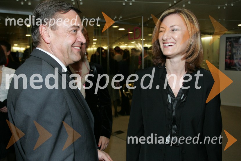 Zoran Janković in Manja Skernišak, članica uprave NKBM in nadzornega sveta Zavarovalnice MariborGazela 2006, finale