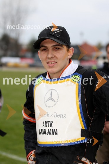 Nejc Malešič (AMTK Ljubljana)Speedway Državno prvenstvo posameznikov Slovenije in Hrvaške - 1. dirka