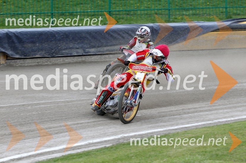 Denis Štojs (AMD Krško) in Matic Ivačič (AMD Krško)Speedway Državno prvenstvo posameznikov Slovenije in Hrvaške - 1. dirka