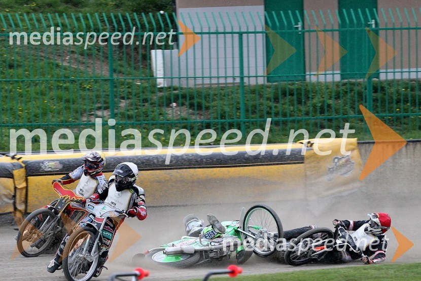 Aleksander Čonda (AMD Krško), Samo Kukovica (AMD Krško), Maks Gregorič (AMTK Ljubljana), Nejc Malešič (AMTK Ljubljana)Speedway Državno prvenstvo posameznikov Slovenije in Hrvaške - 1. dirka