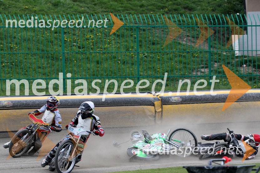 Aleksander Čonda (AMD Krško), Samo Kukovica (AMD Krško), Maks Gregorič (AMTK Ljubljana), Nejc Malešič (AMTK Ljubljana)Speedway Državno prvenstvo posameznikov Slovenije in Hrvaške - 1. dirka