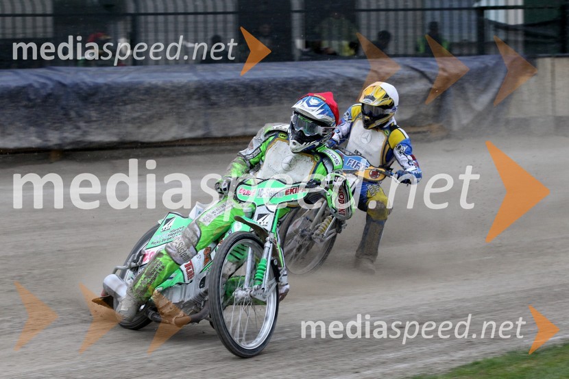 Maks Gregorič (AMTK Ljubljana), Denis Štojs (AMD Krško)Speedway Državno prvenstvo posameznikov Slovenije in Hrvaške - 1. dirka