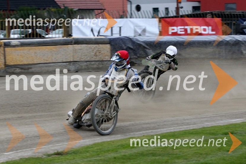 Jernej Pečnik (AMTK Ljubljana) in Žiga Radkovič (AMD Krško)Speedway Državno prvenstvo posameznikov Slovenije in Hrvaške - 1. dirka
