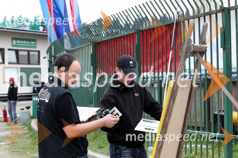 Tomaž Požrl in Gregor TomažičSpeedway Državno prvenstvo posameznikov Slovenije in Hrvaške - 1. dirka