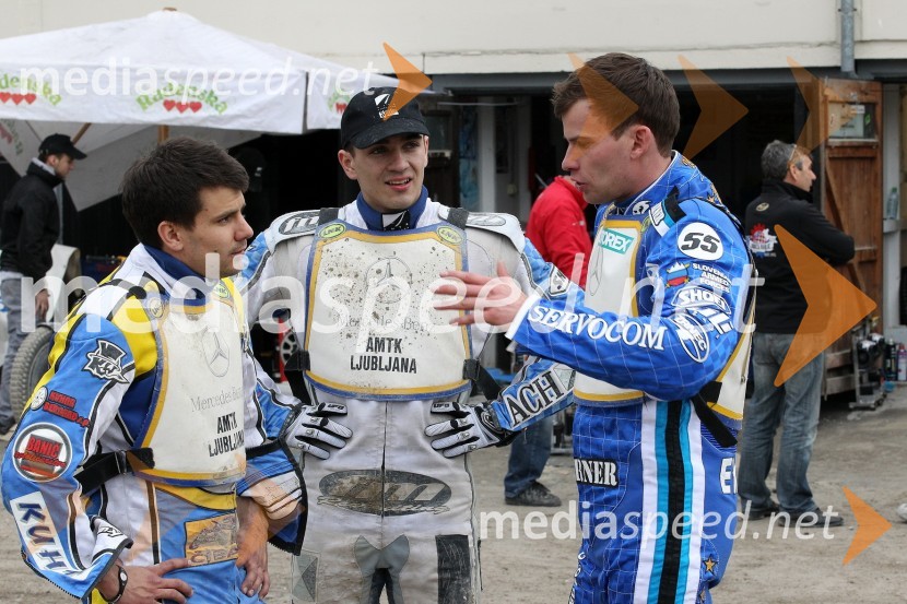 Matic Voldrih (AMTK Ljubljana), Jernej Pečnik (AMTK Ljubljana), Matej Žagar (AMTK Ljubljana)Speedway Državno prvenstvo posameznikov Slovenije in Hrvaške - 1. dirka