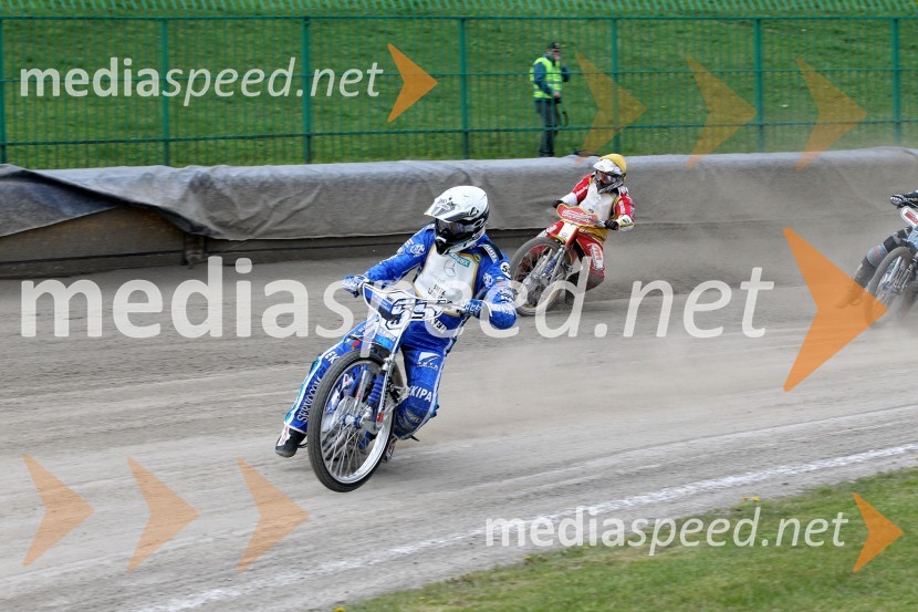 Matej Žagar (AMTK Ljubljana) in Matic Ivačič (AMD Krško)Speedway Državno prvenstvo posameznikov Slovenije in Hrvaške - 1. dirka