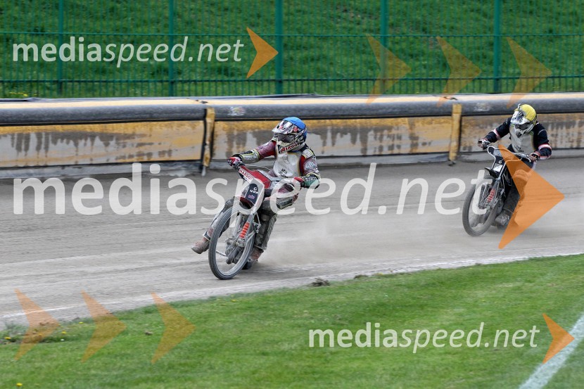 Denis Štojs (AMD Krško) in Nejc Malešič (AMTK Ljubljana)Speedway Državno prvenstvo posameznikov Slovenije in Hrvaške - 1. dirka