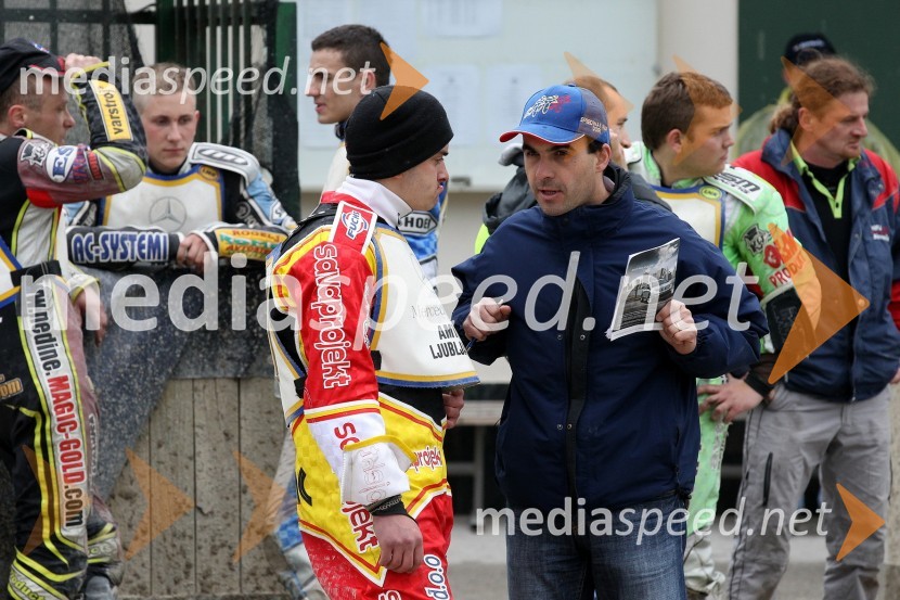 Matic Ivačič (AMD Krško) in Izak ŠantejSpeedway Državno prvenstvo posameznikov Slovenije in Hrvaške - 1. dirka