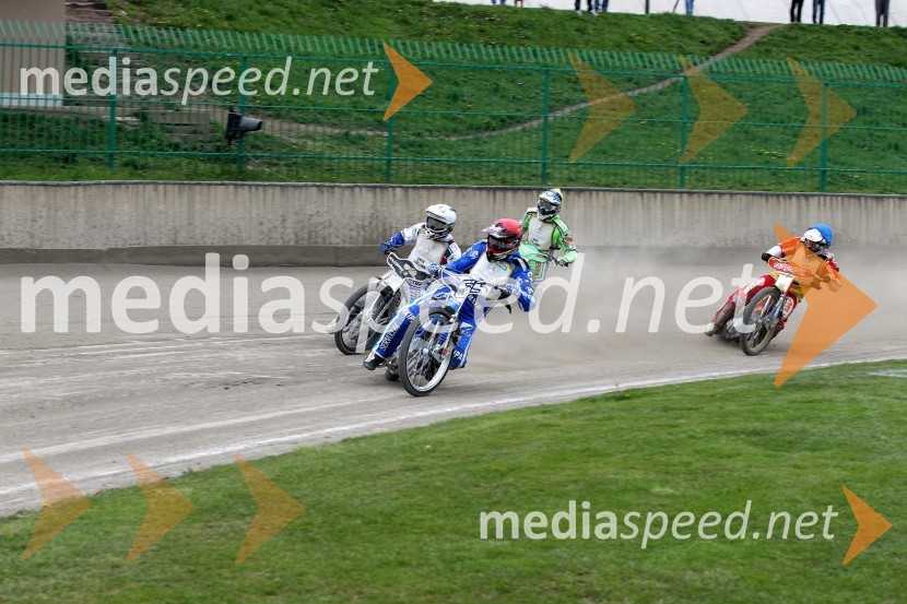 Jurica Pavlic (SK Unia, HR), Maks Gregorič (AMTK Ljubljana), Matej Žagar (AMTK Ljubljana), Matic Ivačič (AMD Krško)Speedway Državno prvenstvo posameznikov Slovenije in Hrvaške - 1. dirka
