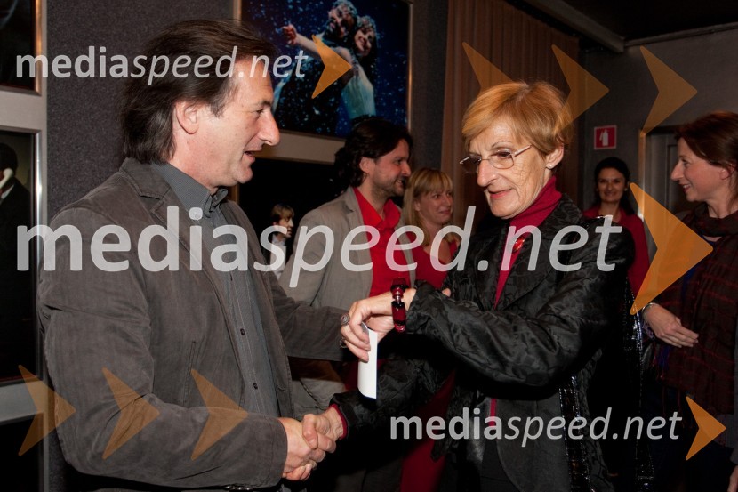 Eduard Miler, umetniški vodja SNG Drama in Mojca Kreft, dramaturginjaRdeča, premiera v SNG Drama Ljubljana