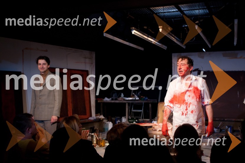 Saša Tabakovič, igralec in Gregor Bakovič, igralecRdeča, premiera v SNG Drama Ljubljana