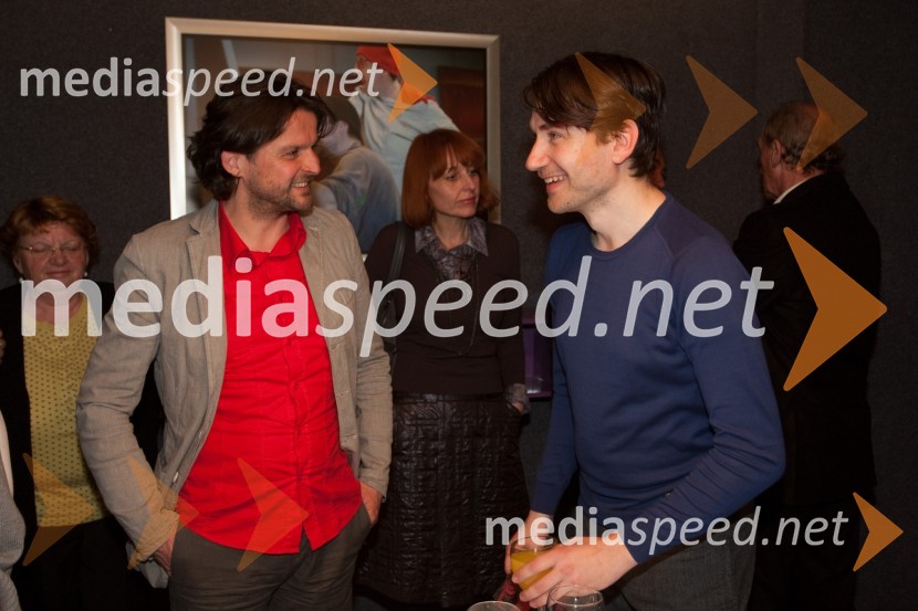 Peter Sotošek Štular, v.d. direktorja SNG Drama in Saša Tabakovič, igralecRdeča, premiera v SNG Drama Ljubljana