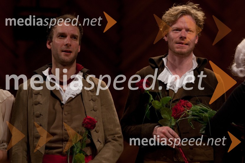 Boris Kos, igralec, Matija Vastl, igralecPremiera predstave Dantonova smrt, Slovensko mladinsko gledališče