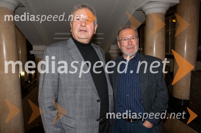 Petar Jovič, nekdanji direktor SMG in Aleš Jan, nekdanji predsednik upravnega odbora Prešernovega sklada in redni profesor za področje radijske igre in režijePremiera predstave Dantonova smrt, Slovensko mladinsko gledališče